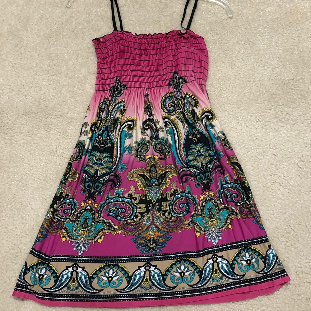 Women’s Spaghetti Strap Paisley Dress